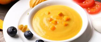 Complementary foods in the form of baby puree