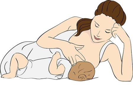 Схематическое изображение, как кормить ребенка грудью